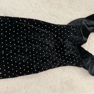 Alice + Olivia Black and White with rhinestone Mini Dress